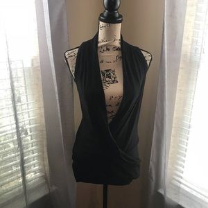Banana Republic Black Wrap Top